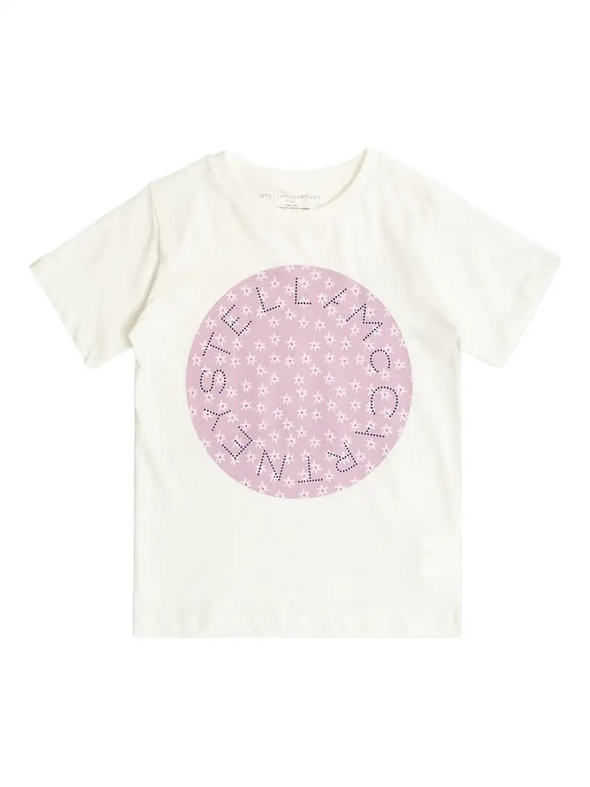 Stella McCartney KidsT-shirt con logo a fiori