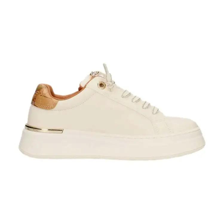 Alviero Martini 1a Classe N 2269 0289 Sneaker Gioiello Stringato Donna Off White Geo Beige