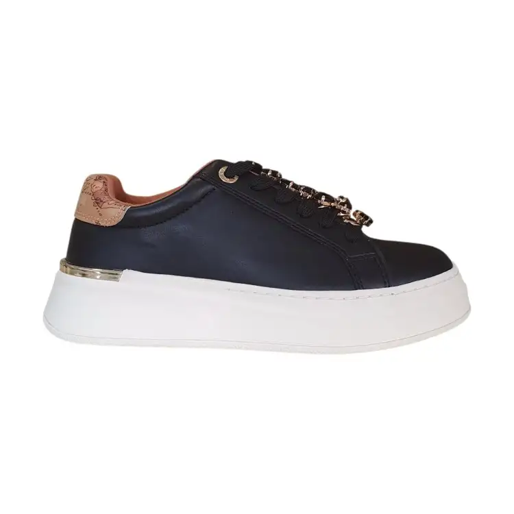 Alviero Martini 1a Classe N 2270 0289 Sneaker Stringato Donna Black Geo Beige