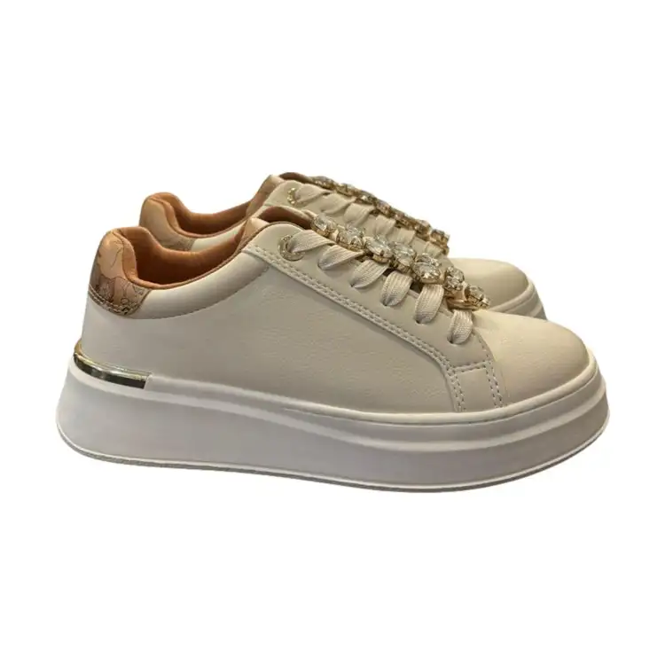 Alviero Martini 1a Classe N 2270 0289 Sneaker Stringato Donna Off White Geo Beige