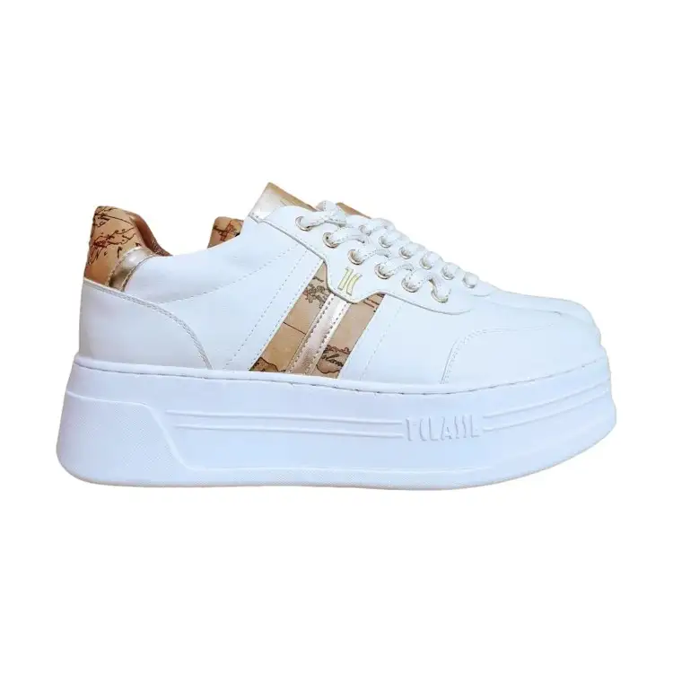 Alviero Martini 1a Classe Z1208 Sneaker Platform Stringato Donna Geo Beige White