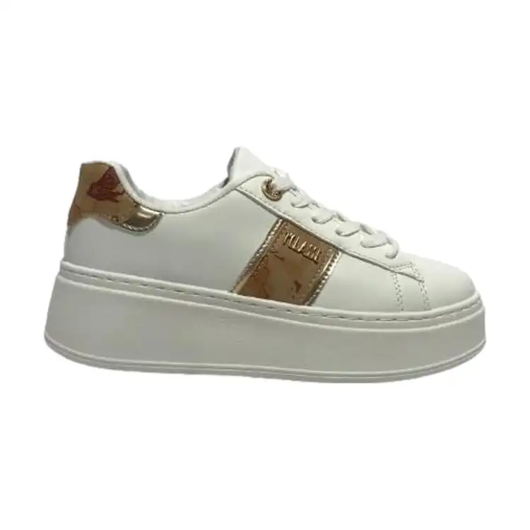 Alviero Martini 1a Classe Z1300 Sneaker Platform Stringato Donna Geo Beige White