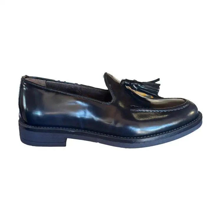 BRUSCIANO Made In Italy 001 Mocassino Uomo Con Accessorio In Vera Pelle Abrasivato Blu