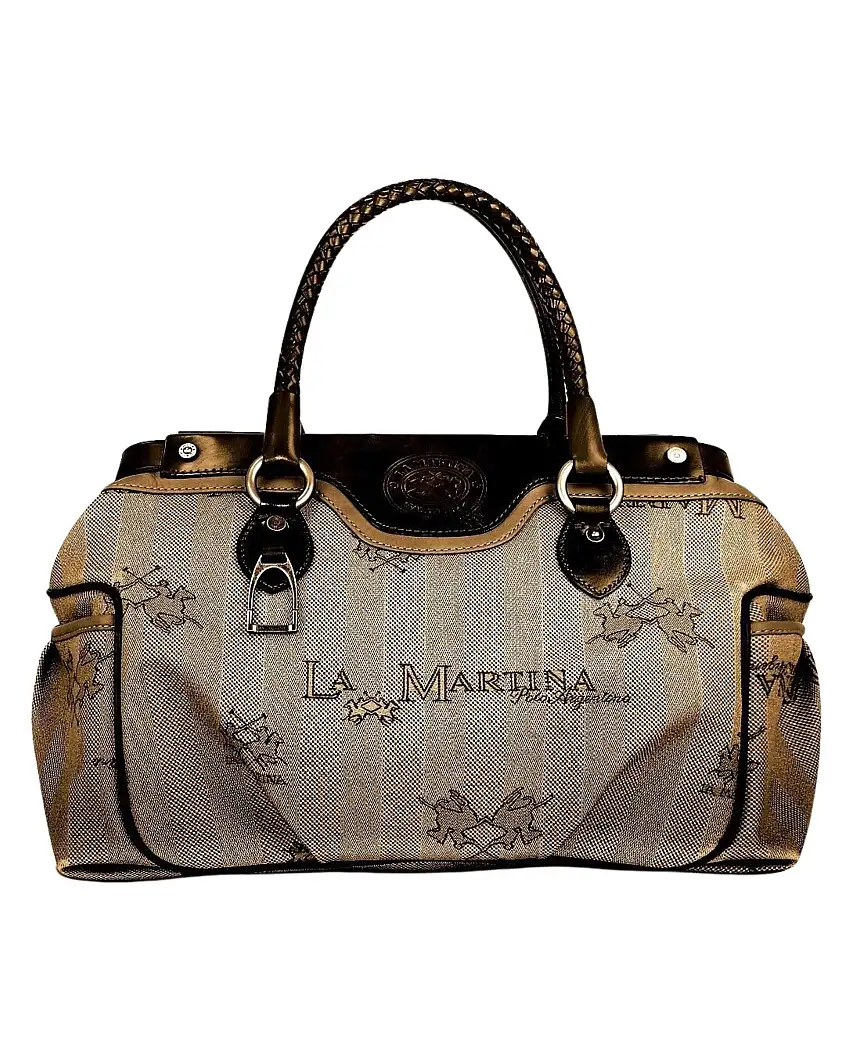 La Martina Borsone A Mano Beige Donna