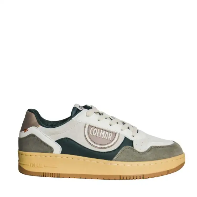 COLMAR AUSTIN SUIT 028 Sneakers Uomo Stringate Off White/Gray/Forest Green