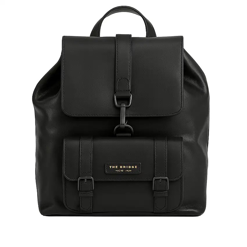 The Bridge Zaino in Pelle Nero Donna Uomo Cesare 461515D9
