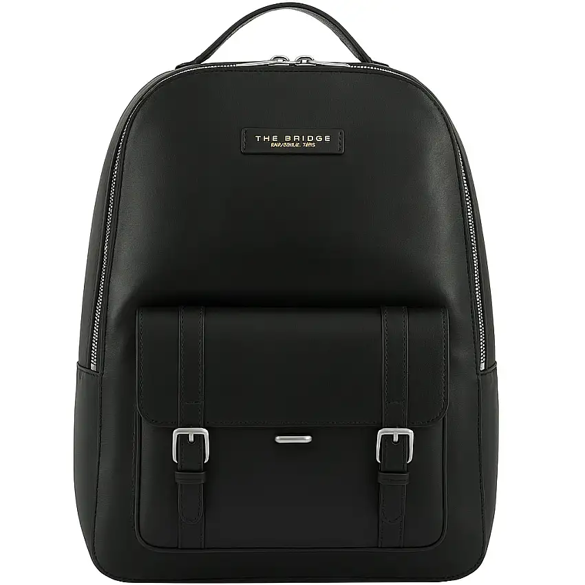 The Bridge Zaino Medio Cesare in Pelle Nero Donna Uomo 461525D9