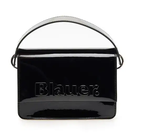 Blauer Pochette Borsetta a Mano Donna ecopelle vernice black nero Min01