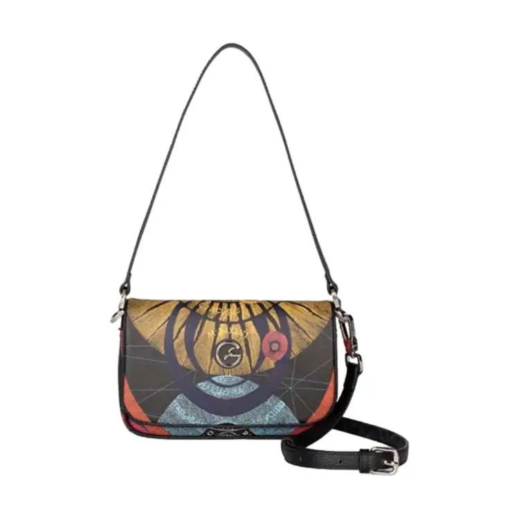 Gattinoni BIGPL8248WPQK01 PLANETARIUM D.C Pouch Black Print