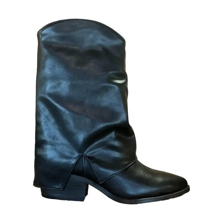 Gold & Gold FD 03 Scarpe Donna Stivaletti Camperos Tacco Medio Nero