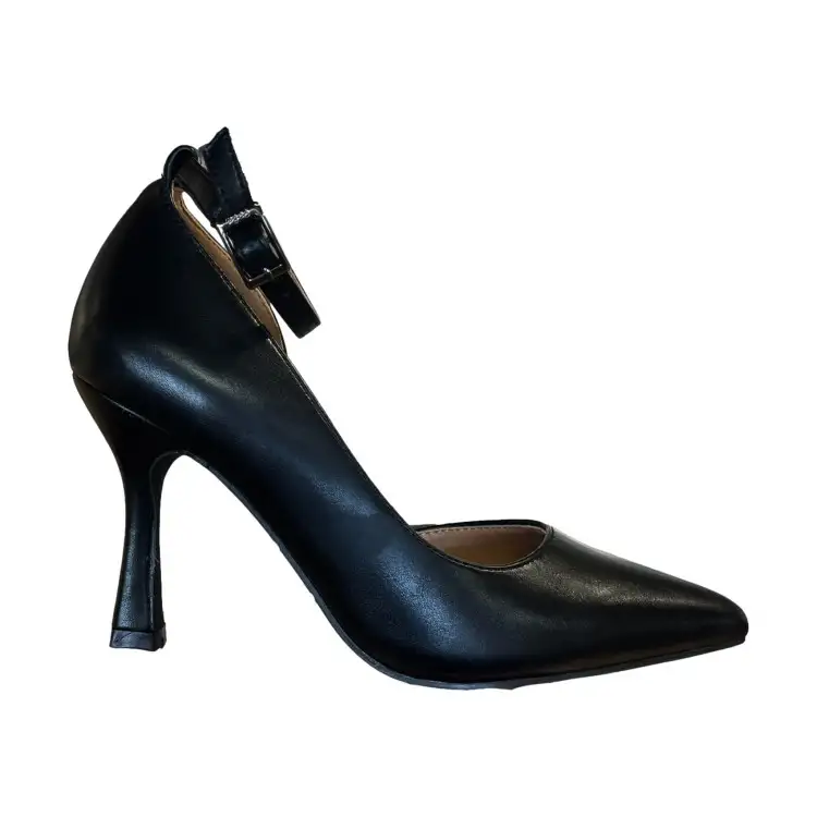 Gold & Gold GP 711 Scarpe Donna Décolleté con Cinturino Caviglia Tacco Alto Nero