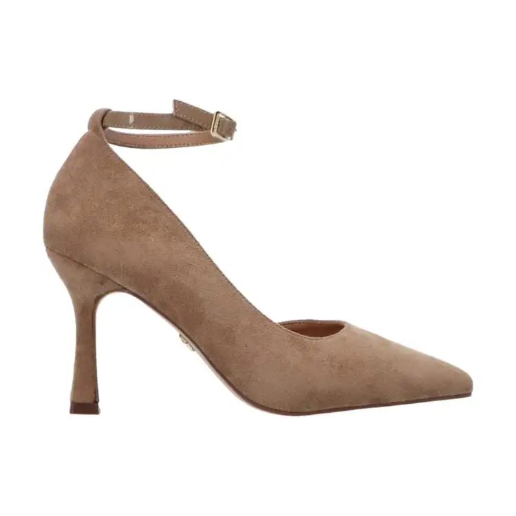 Gold & Gold GP 711 Scarpe Donna Décolleté con Cinturino Caviglia Tacco Alto Taupe