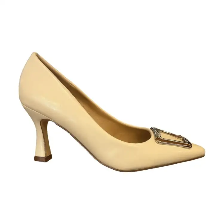 Gold & Gold GP848 Scarpe Donna Décolleté Tacco Medio Off White