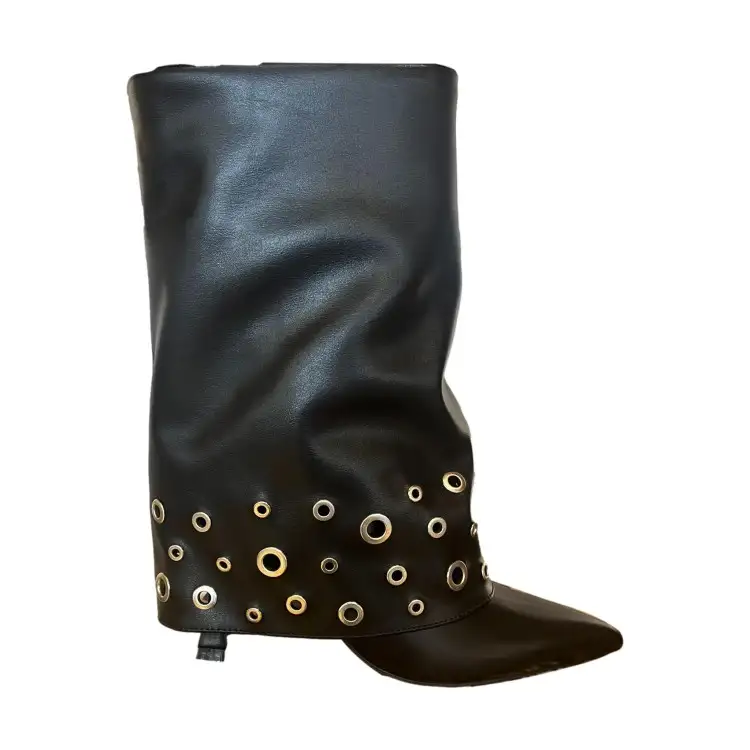 Gold & Gold GV111 Stivaletto Donna Tacco Medio Nero