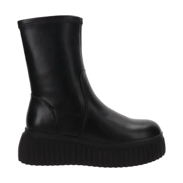 Gold & Gold GY441 Scarpe Donna Stivaletti Platform Nero