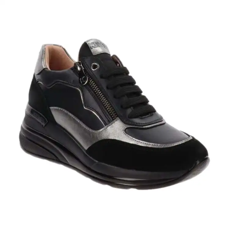 KEYS K 11220 Scarpe Donna Sneakers Premium Stringate Canna di Fucile Black