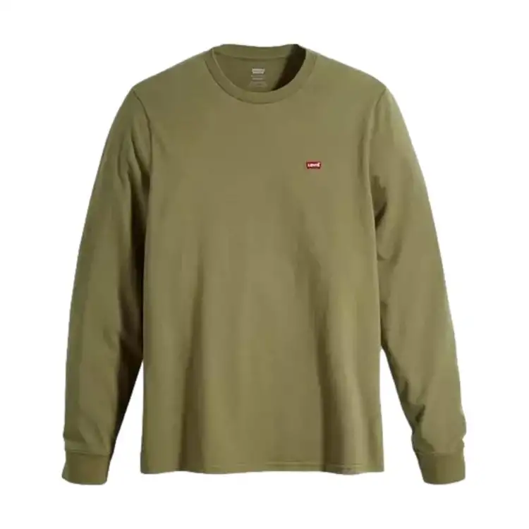 LEVI'S 72848-0022 T-shirt Uomo Original Housemark A Manica Lunga Verde