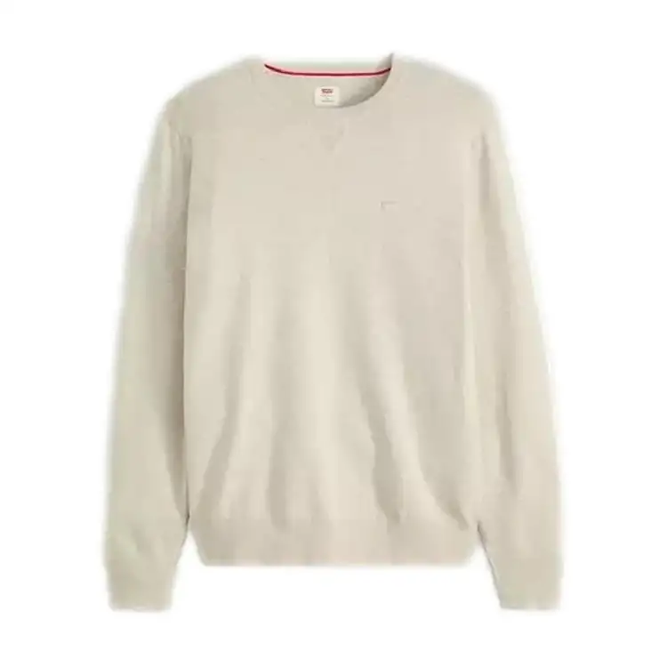 Levi's A7207-0023 Maglione Uomo Leggero Bianco Melange