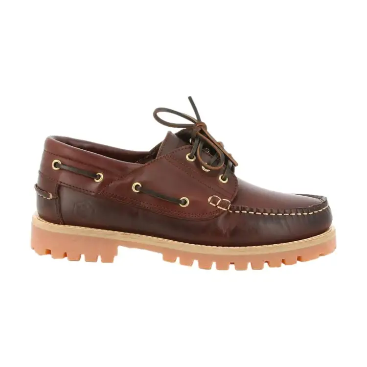 Lumberjack 102217659 NEWTON Mocassino Uomo Da Barca In Vera Pelle Stringate Brunello