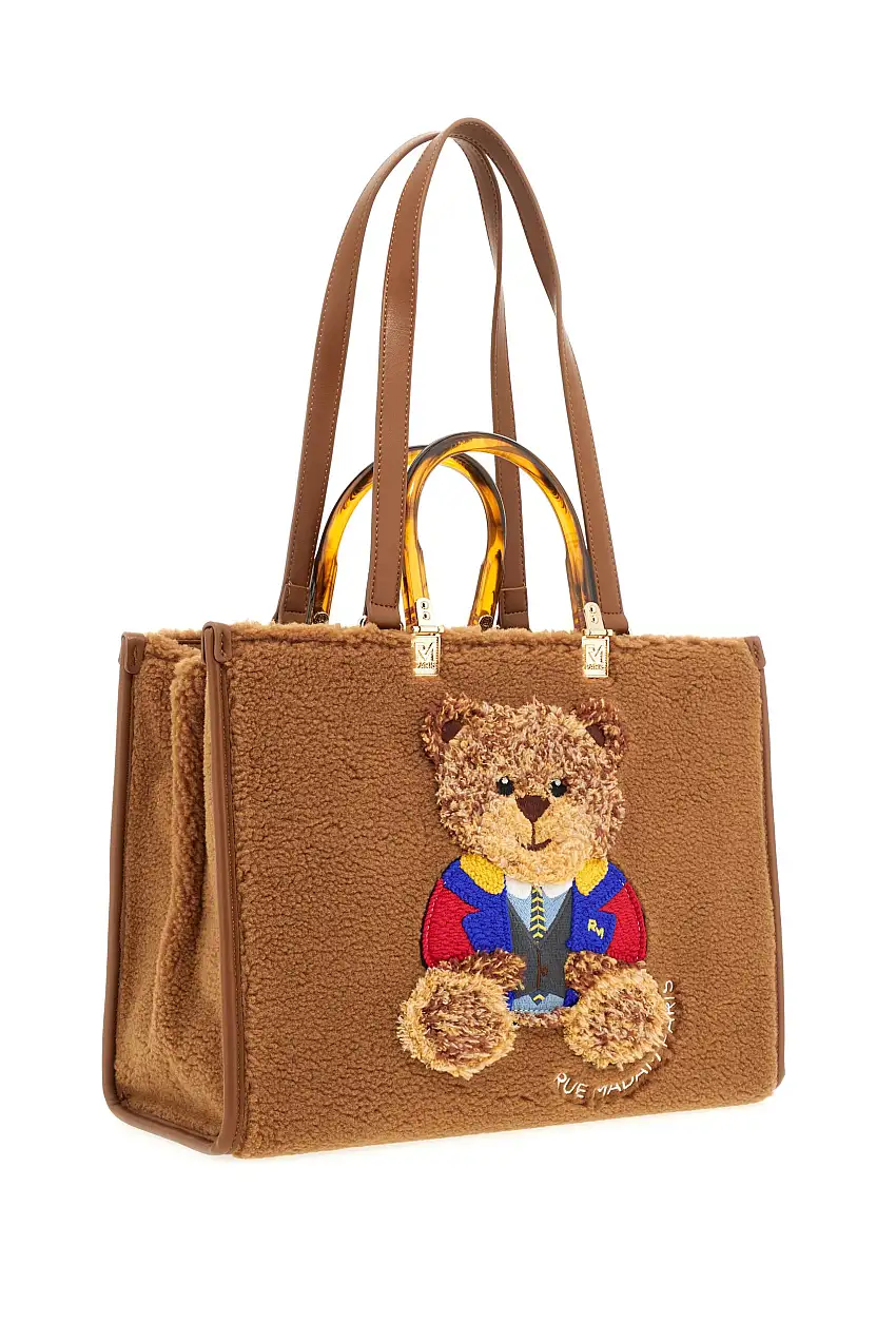 Rue Madam Paris Borsa Tote MARVIN TOTE WINTER in Eco-montone Cookie Donna