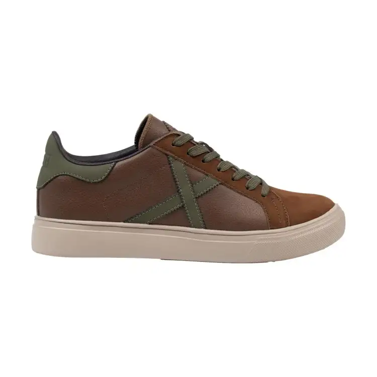 MUNICH 8080113 RETE113 Sneakers in Pelle Cuoio Verde