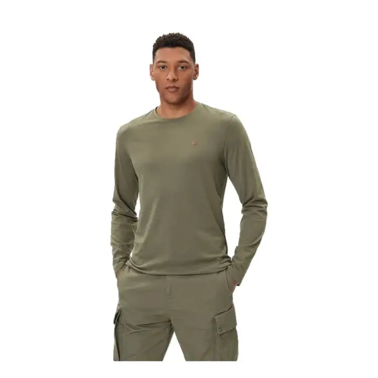 Napapijri NP0A4HN7G0A1 SALIS LS T-Shirt Uomo Girocollo Tea Leaf