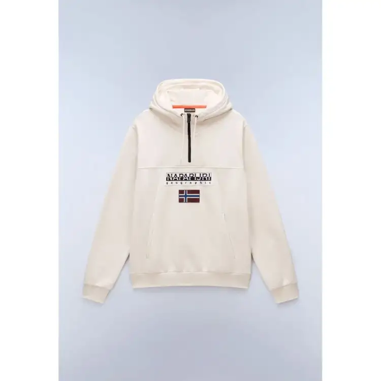 Napapijri NP0A4I5EN1J1 BURGEE HZH 2.0 Felpa Con Cappuccio Beige