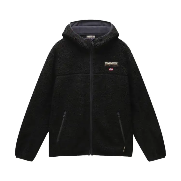 Napapijri NP0A4IA80411 T-TYNIK FZH Giacca Uomo Pile Con Cerniera Nero