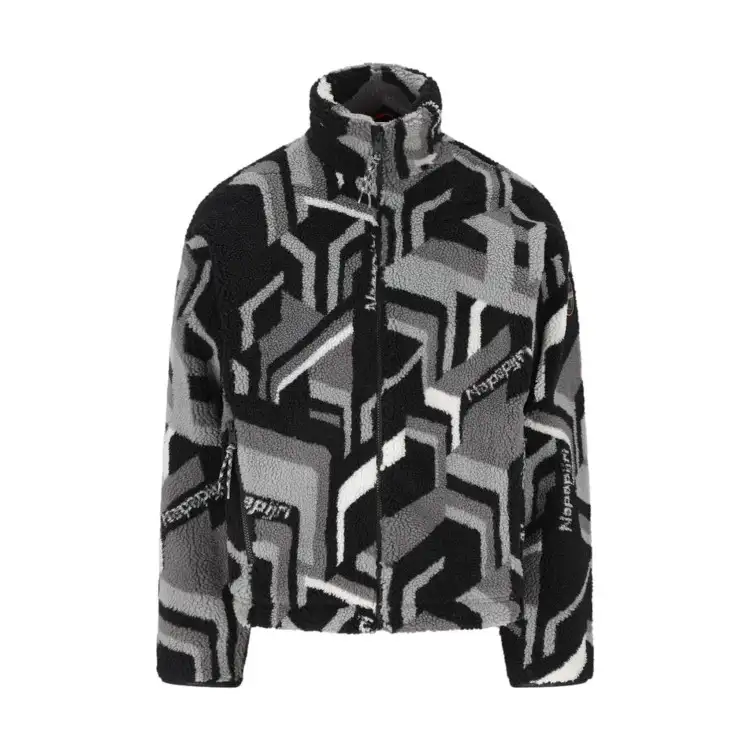 Napapijri NP0A88TCFZN1 T-FIEMME  Giacca Uomo in Pile Con Cerniera Grigio/Nero