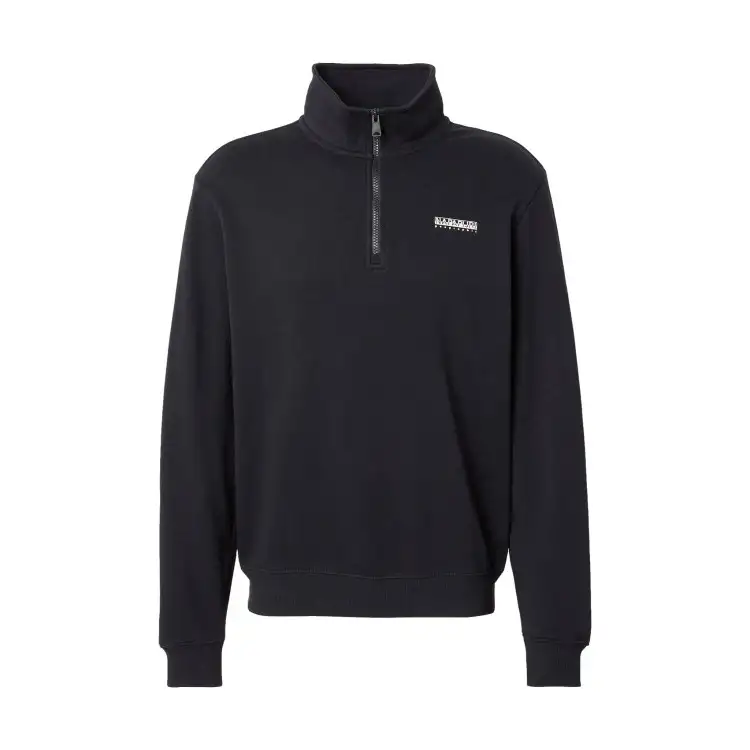 Napapijri NP0A88TO9411 B-SMALL BOX HZ Felpa Uomo Con Zip Corta Nero