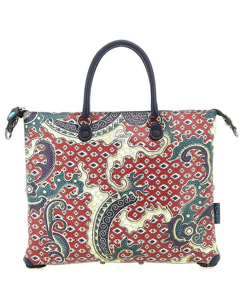 Gabs Borsa G3 plus M Trasformabile Shopper Tote Bauletto Zaino Stampa Dragone Multicolore Donna