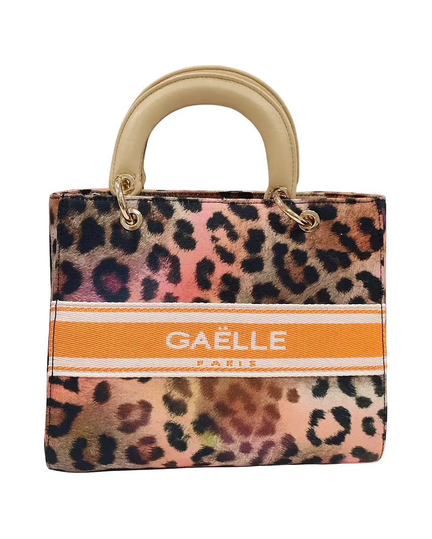 Gaelle Borsa a Mano in Ecopelle Stampa Pattern Leopardato Donna