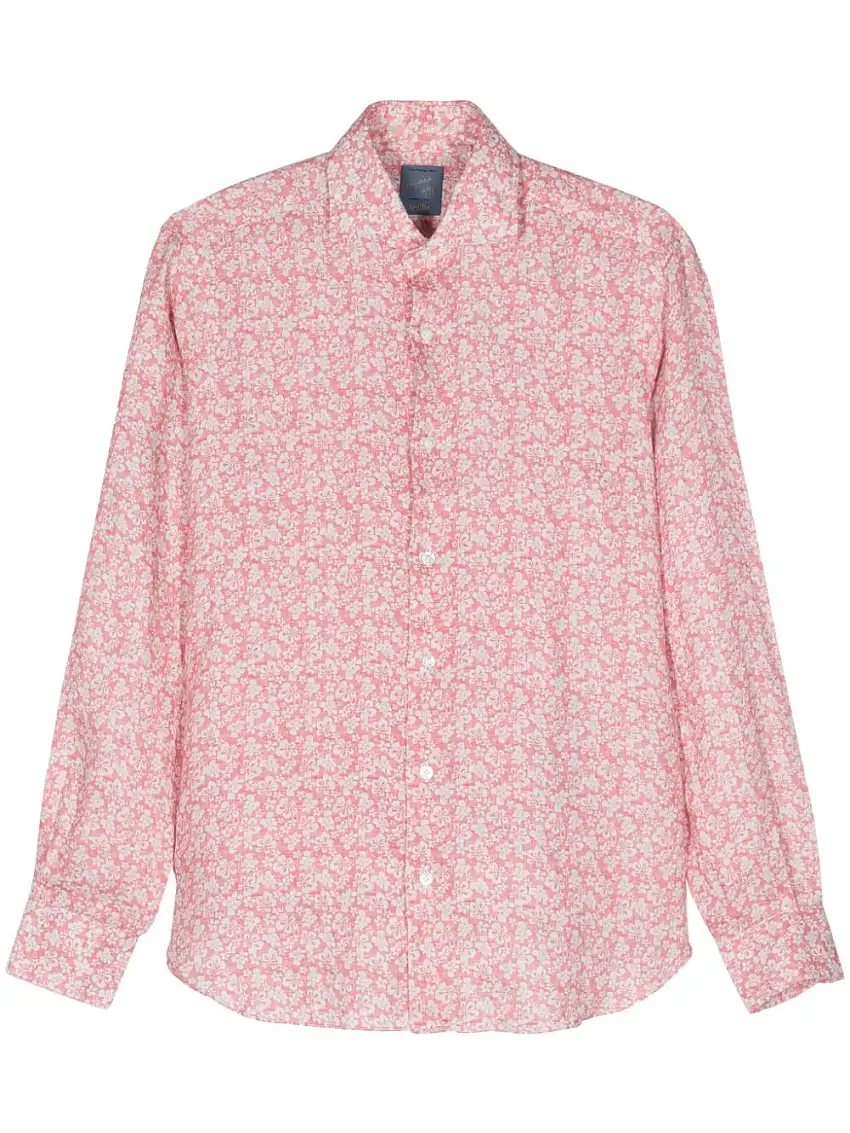 Barba,Camicia stampa fantasia fiori