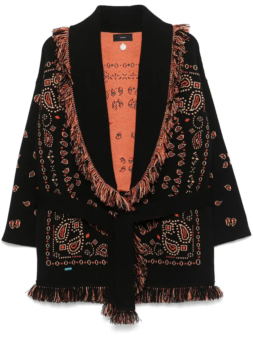 AlanuiCardigan con motivo bandana jacquard