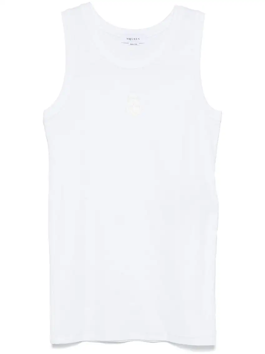 Alexander McQueenCanotta con ricamo Skull