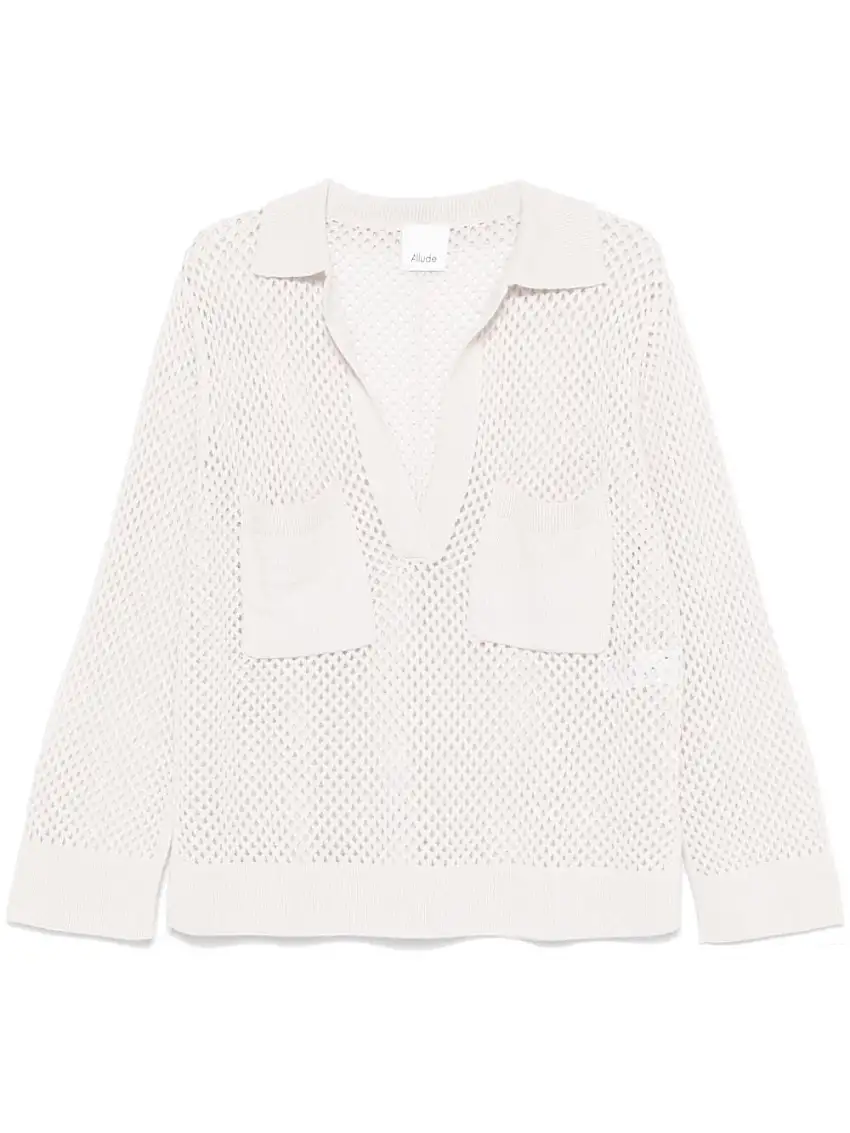ALLUDE - maglia a maglia aperta