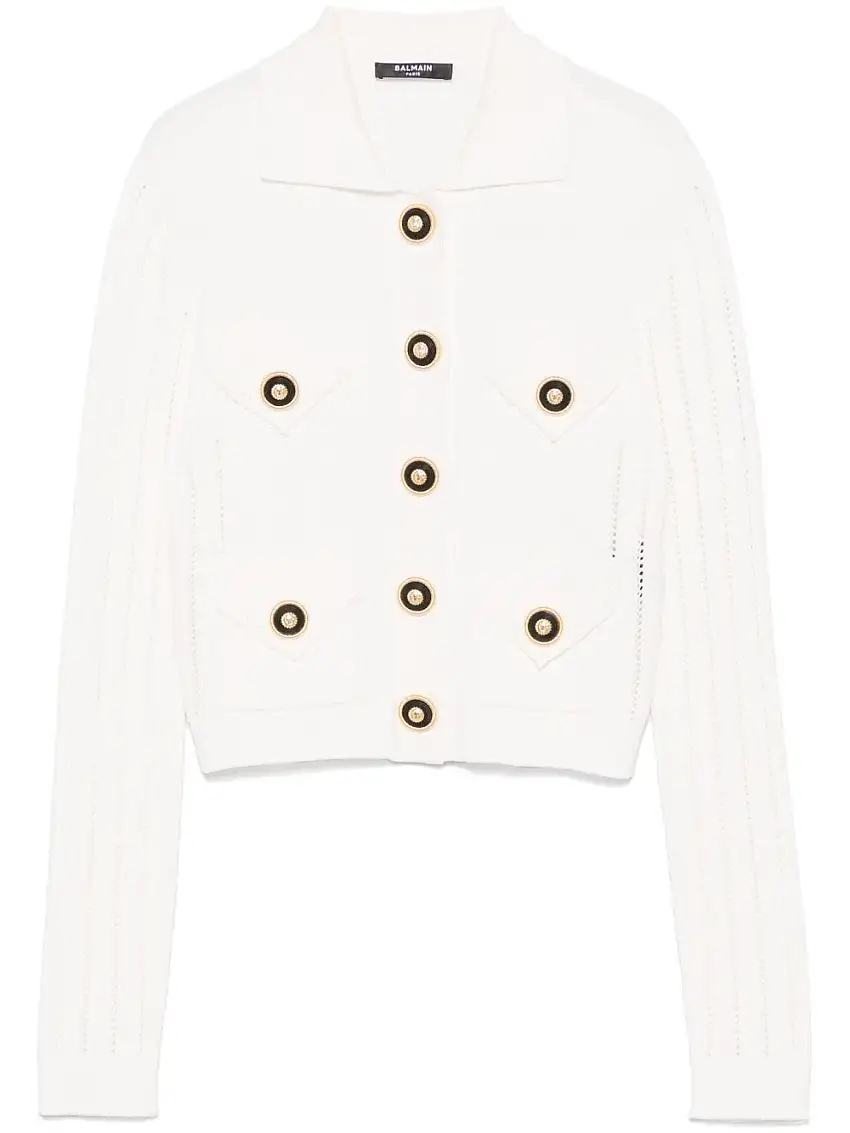 BalmainCardigan con dettaglio traforato