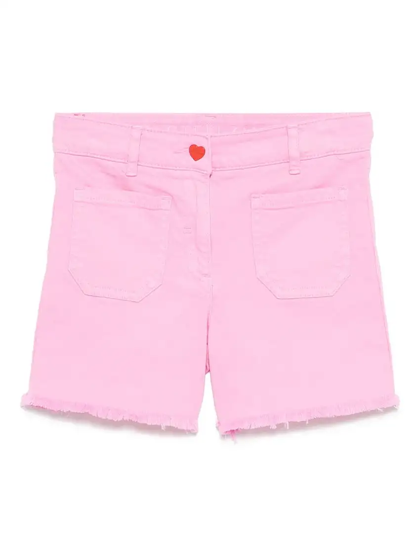 Stella McCartney KidsShorts denim con frange