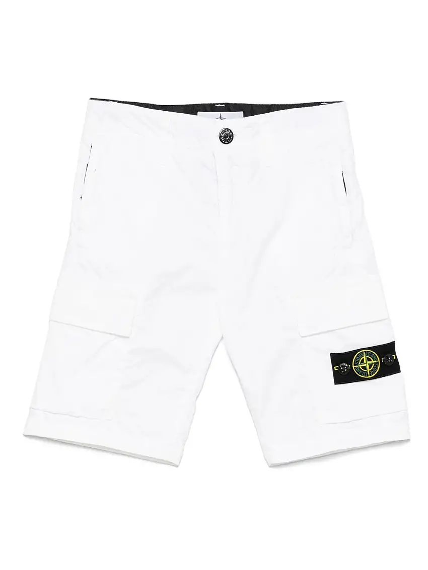 Stone Island JuniorShorts con applicazione Compass