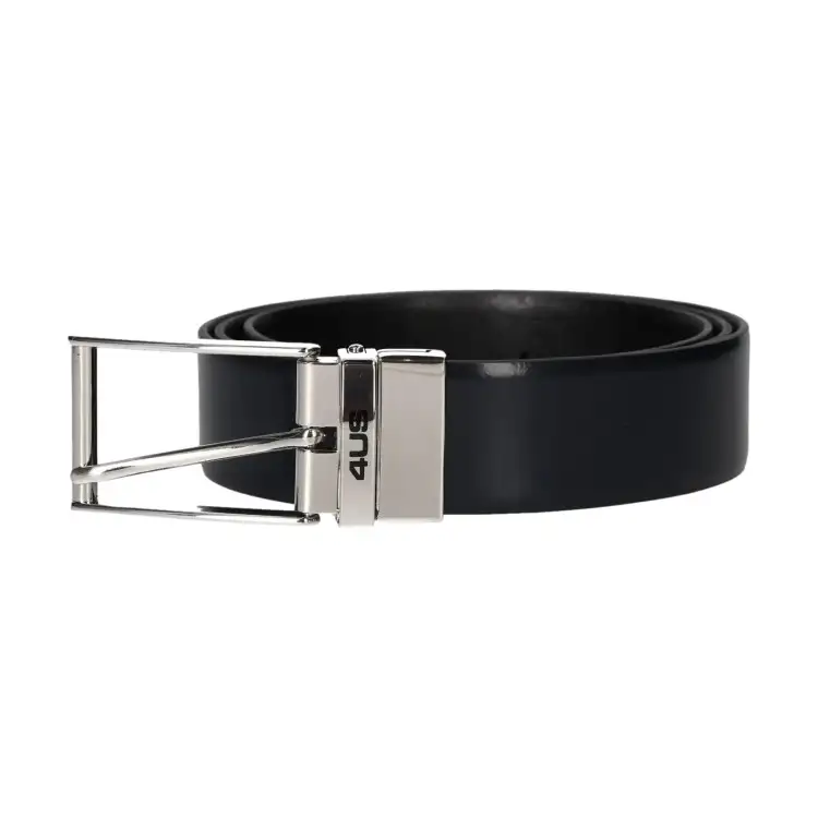 Paciotti 4 US 10242 Cintura Uomo Double Face In Vera Pelle Nero