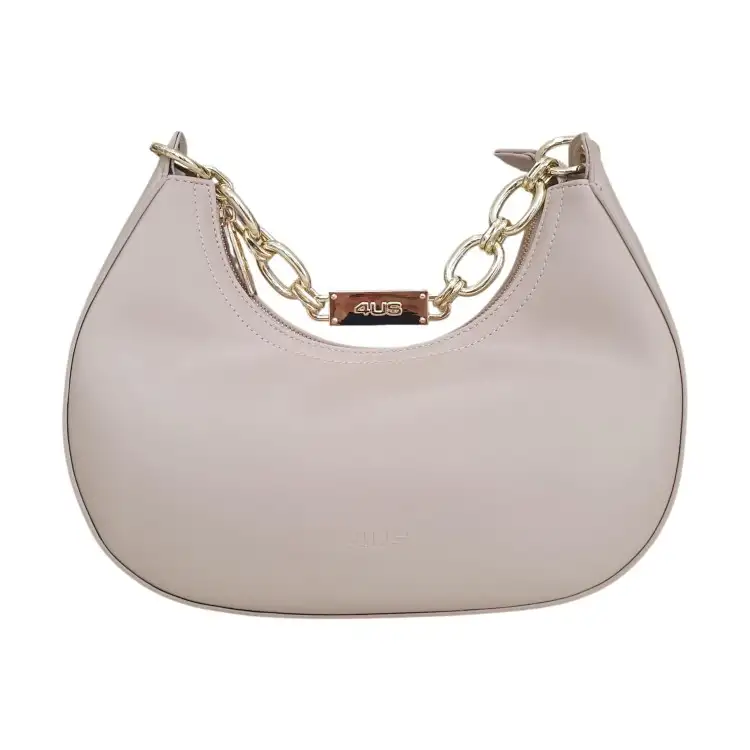 Paciotti 4 US 10611 SCARLETT  Borsa Donna Mezza Luna Con Catena Beige