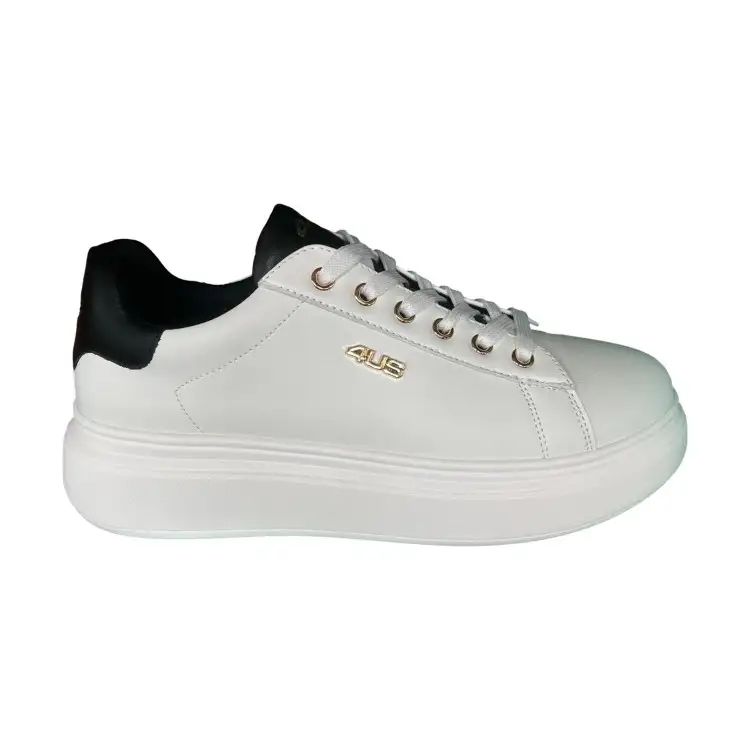 Paciotti 4US 101 Sneakers Donna Platform Stringate Bianco/Nero