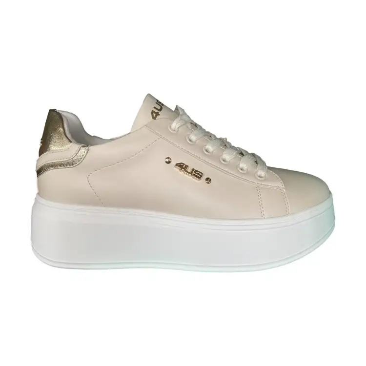 Paciotti 4US 102 Sneakers Donna Platform Stringate Beige