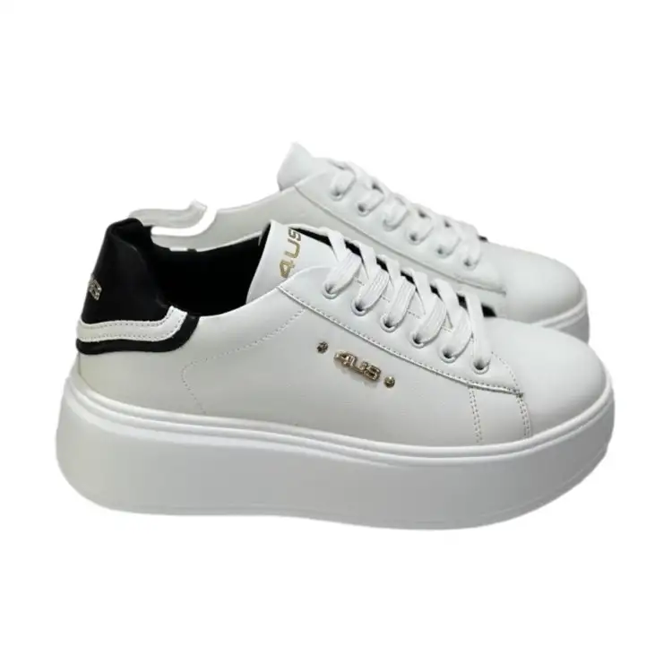 Paciotti 4US 102 Sneakers Donna Platform Stringate Bianco/Nero
