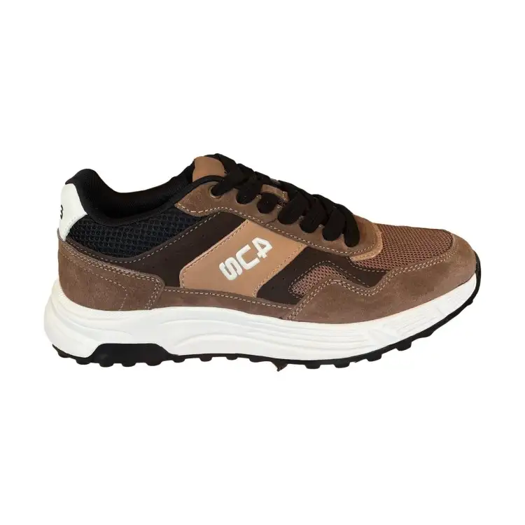 Paciotti 4US26-009  Sneakers Uomo Stringate In Vera Pelle Brown/Camel