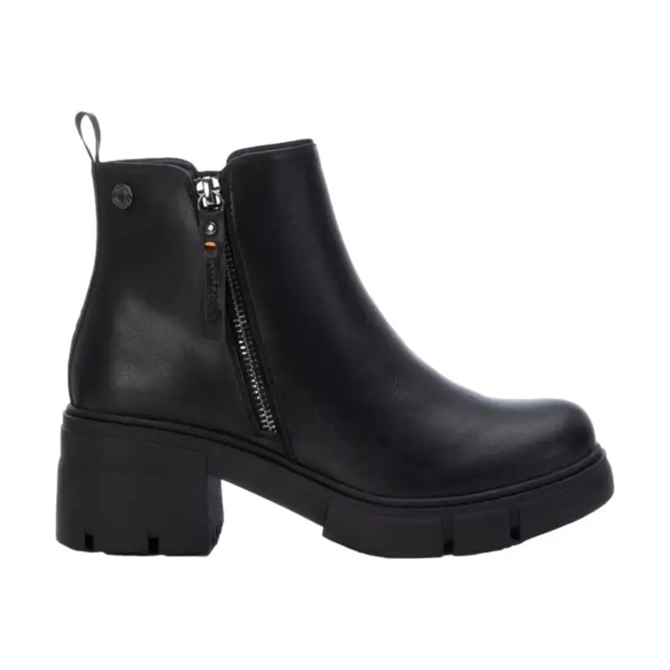 Refresh 171054 Stivaletti Donna Con Zip Laterale Tacco Medio Nero