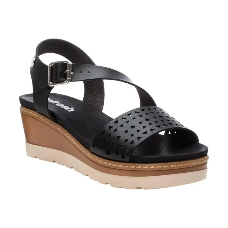 Refresh 172846 Sandali Donna Con Zeppa Nero