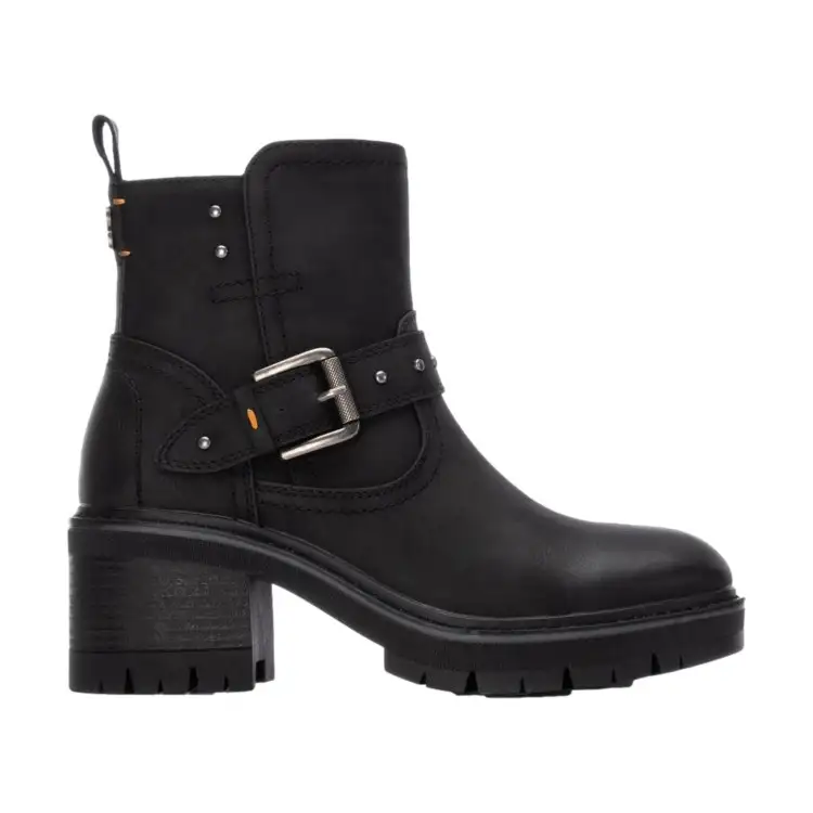 Refresh 172910 Stivaletto Donna Tacco Medio Con Zip Laterale Black