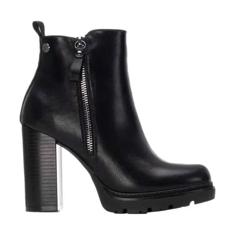 Refresh 172923 Tronchetto  Donna Con Tacco Alzo e Zip Laterale Nero