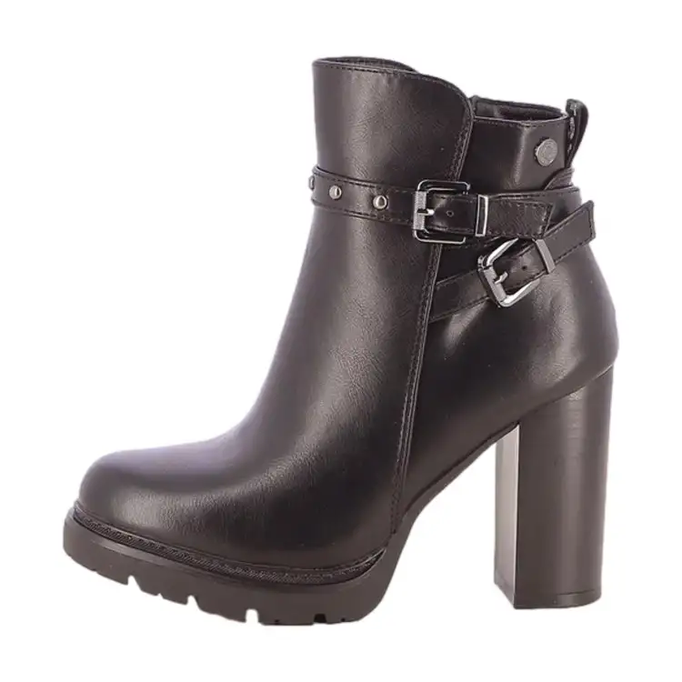 Refresh 172925 Tronchetto  Donna Con Tacco Alzo e Zip Laterale Nero